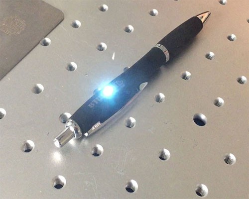 Laser manufacturing on outer of pen Laser manufacturing on outer of pen